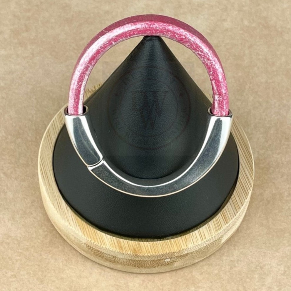 Metallic Fuchsia Leather Unisex Arena Bracelet -1