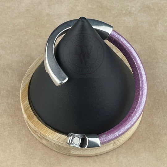 Metallic Orchid Leather Unisex Arena Bracelet -6