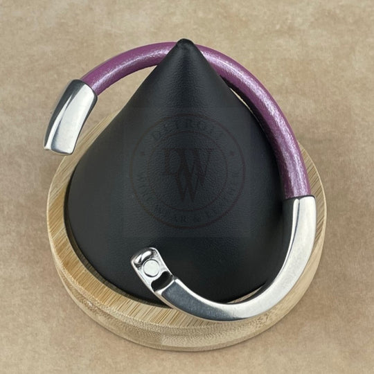 Metallic Orchid Leather Unisex Arena Bracelet -5
