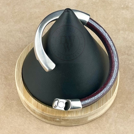 Metallic Grape Leather Unisex Arena Bracelet-5