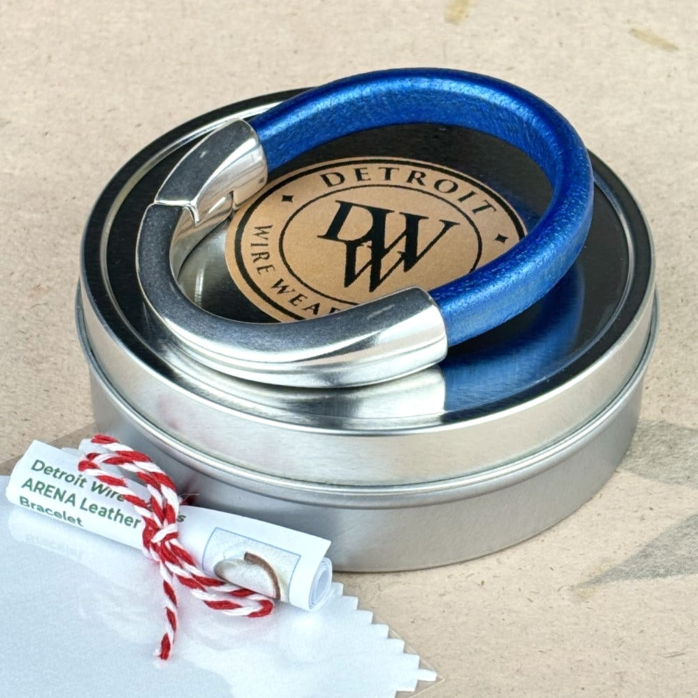 Turquoise Leather Unisex Arena Bracelet -7