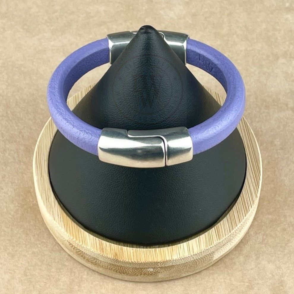 Lilac Leather Unisex Cobo Bracelet -1