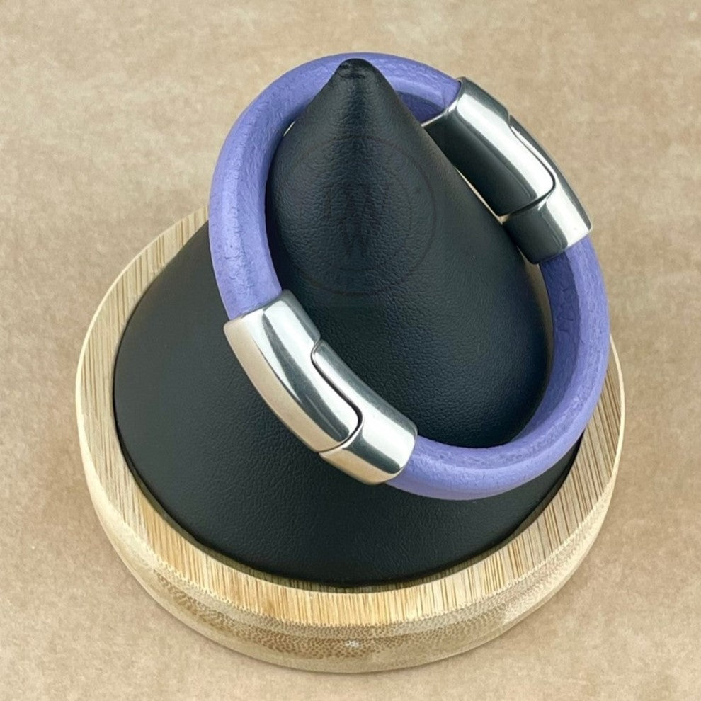 Lilac Leather Unisex Cobo Bracelet -2