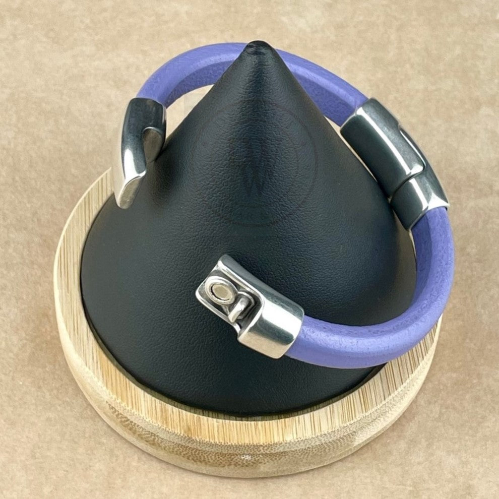 Lilac Leather Unisex Cobo Bracelet -3