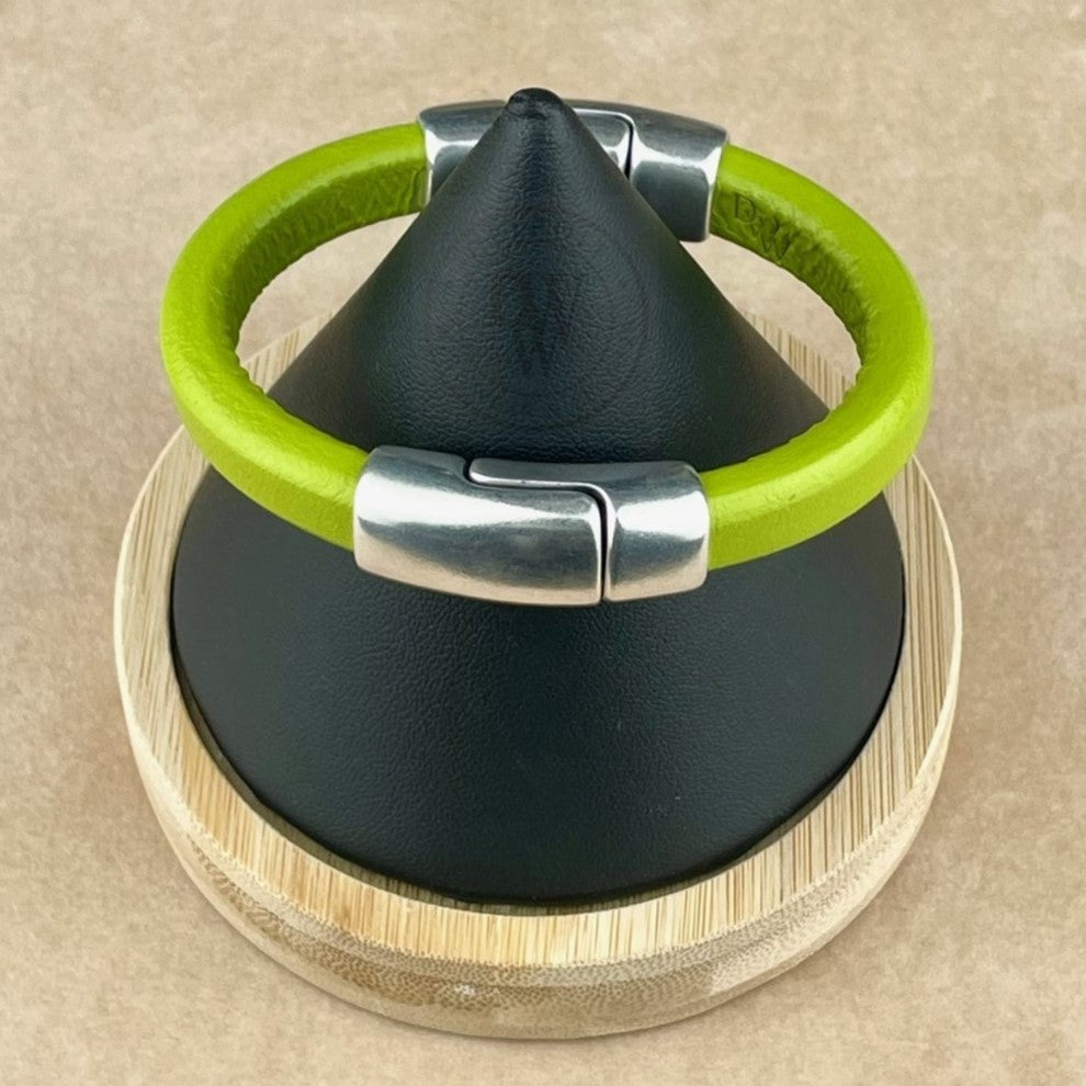 Pistachio Leather Unisex Cobo Bracelet -1