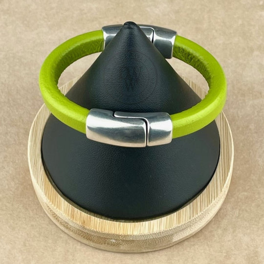 Pistachio Leather Unisex Cobo Bracelet -1