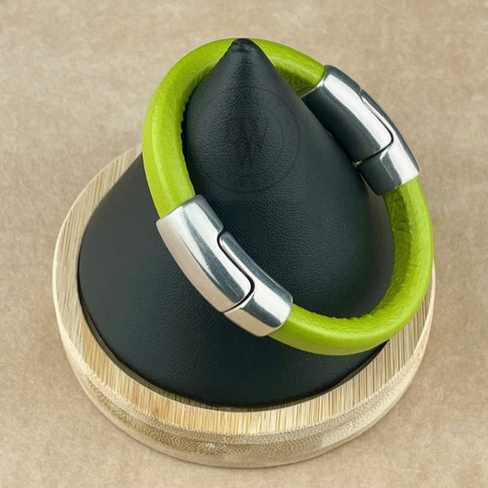 Pistachio Leather Unisex Cobo Bracelet -2