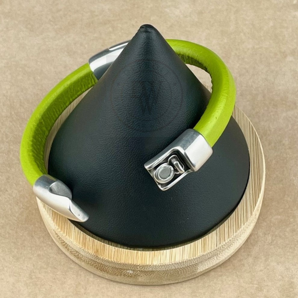 Pistachio Leather Unisex Cobo Bracelet -3