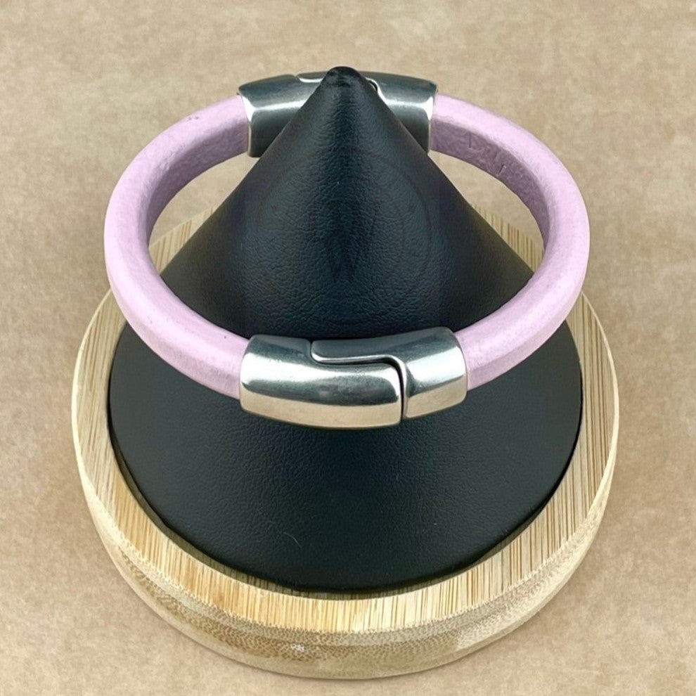 Light Pink Leather Unisex Cobo Bracelet-1