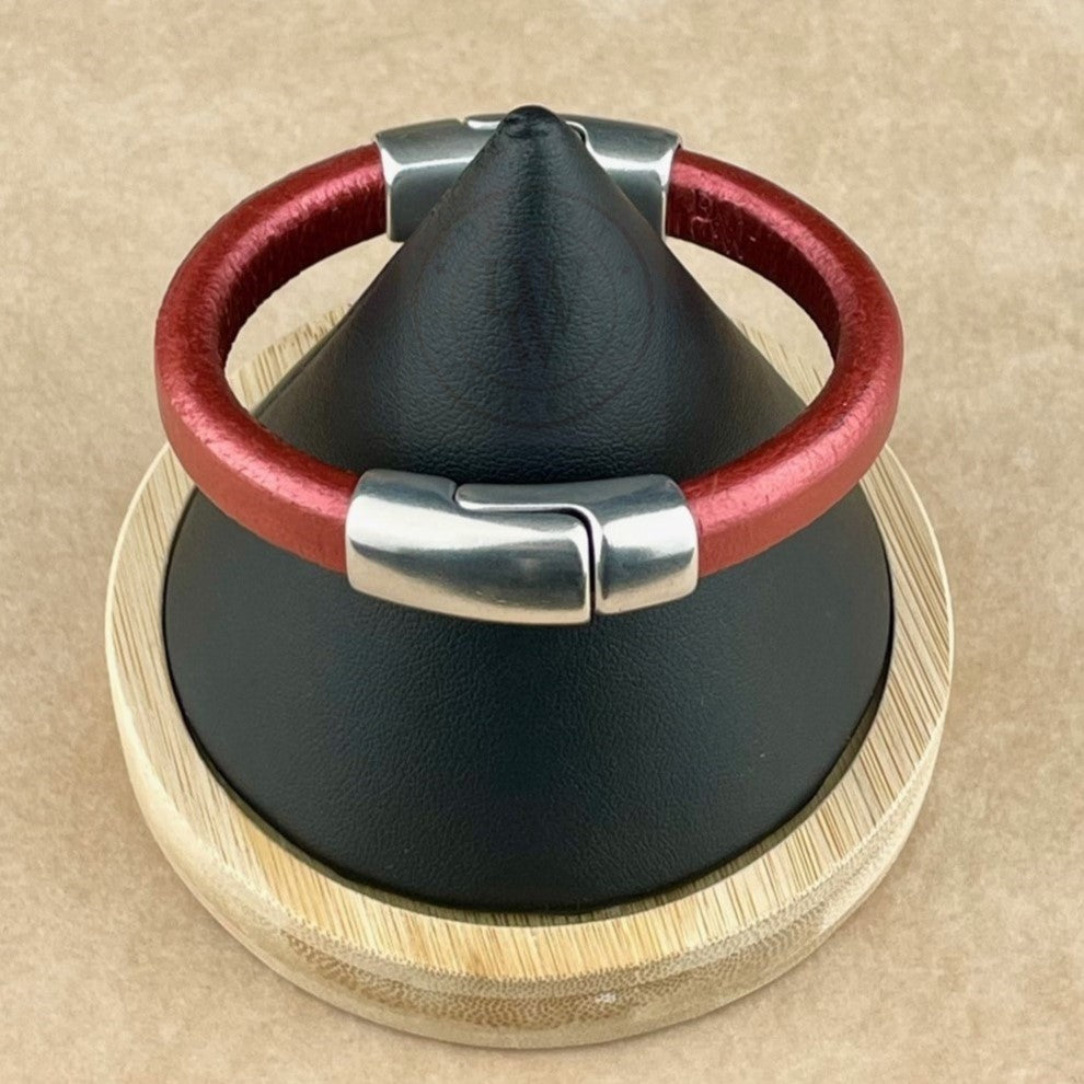 Metallic Copper Leather Unisex Cobo Bracelet-1