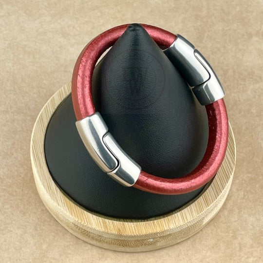 Metallic Copper Leather Unisex Cobo Bracelet-2